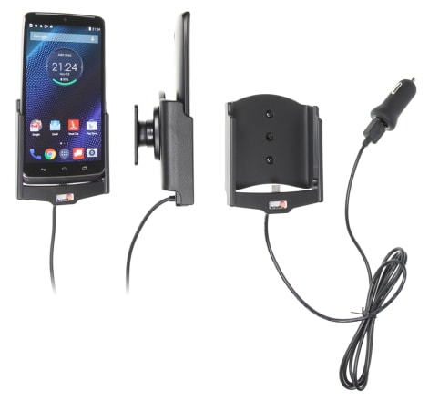Active holder with USB-cable and cig-plug adapter for Motorola Droid Turbo