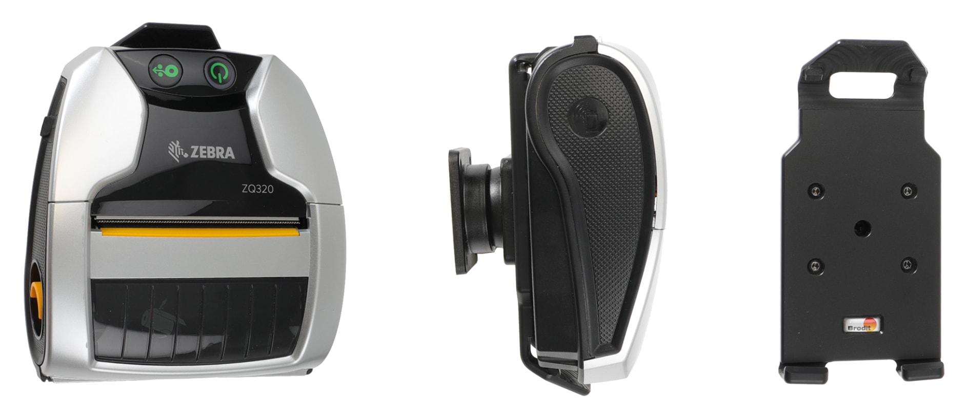 Passive holder with tilt swivel for Zebra ZQ320