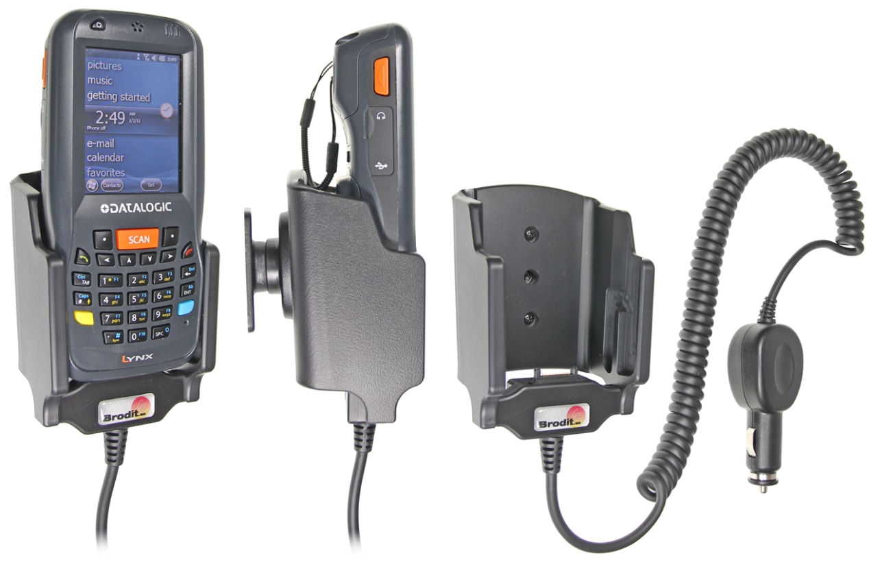 Active holder with cig-plug for Datalogic LYNX