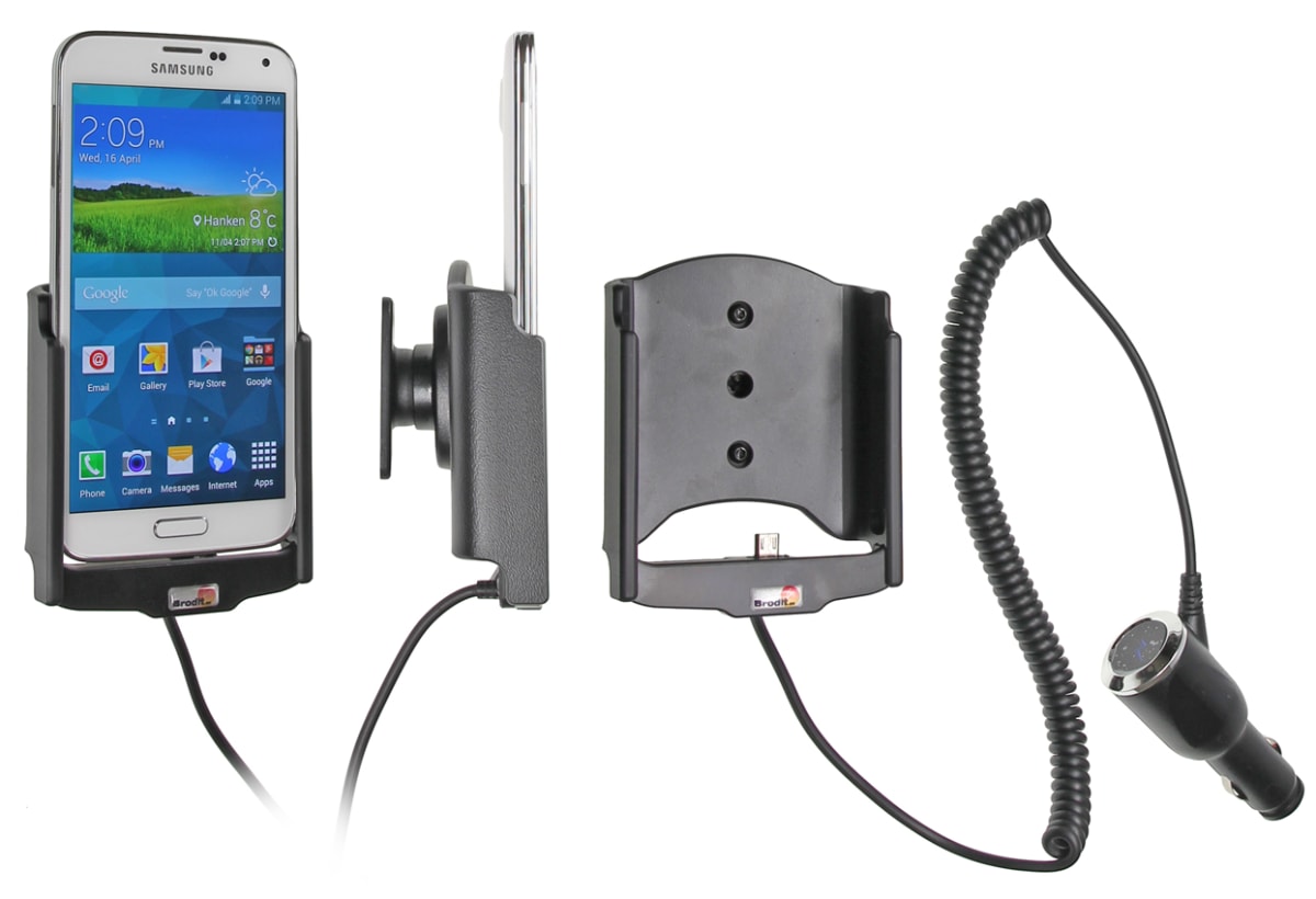 Active holder with cig-plug for Samsung Galaxy S5