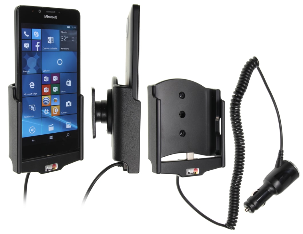 Active holder with cig-plug for Microsoft Lumia 950