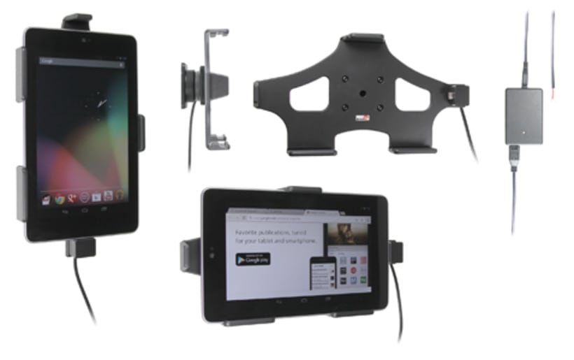Active holder for fixed installation for Google Nexus 7