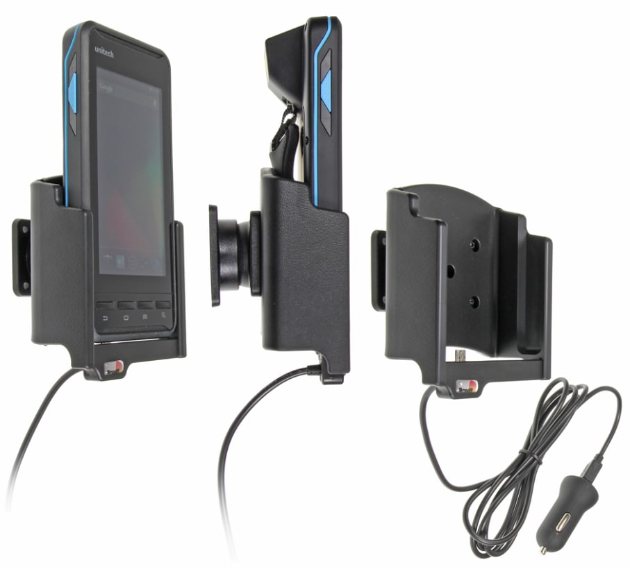 Active holder with USB-cable and cig-plug adapter for Unitech PA700