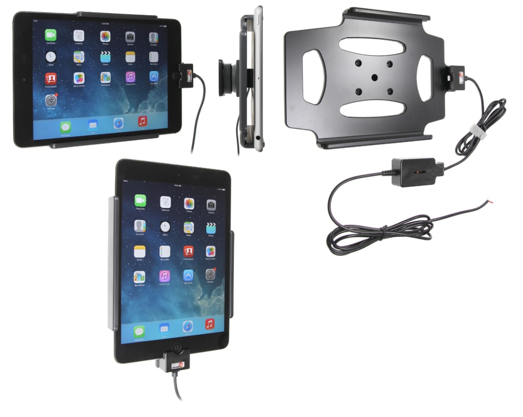 Active holder for fixed installation for Apple iPad Mini 2 (A1489, A1490, A1491)