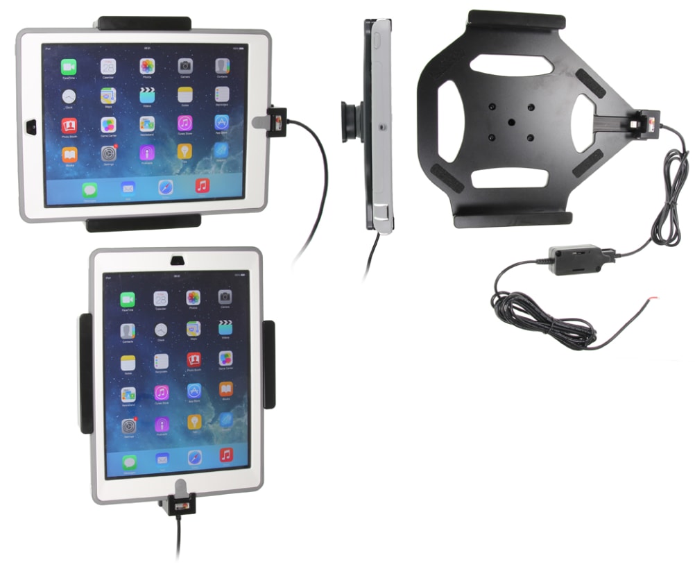 Active holder for fixed installation for Apple iPad Air (A1474, A1475, A1476)