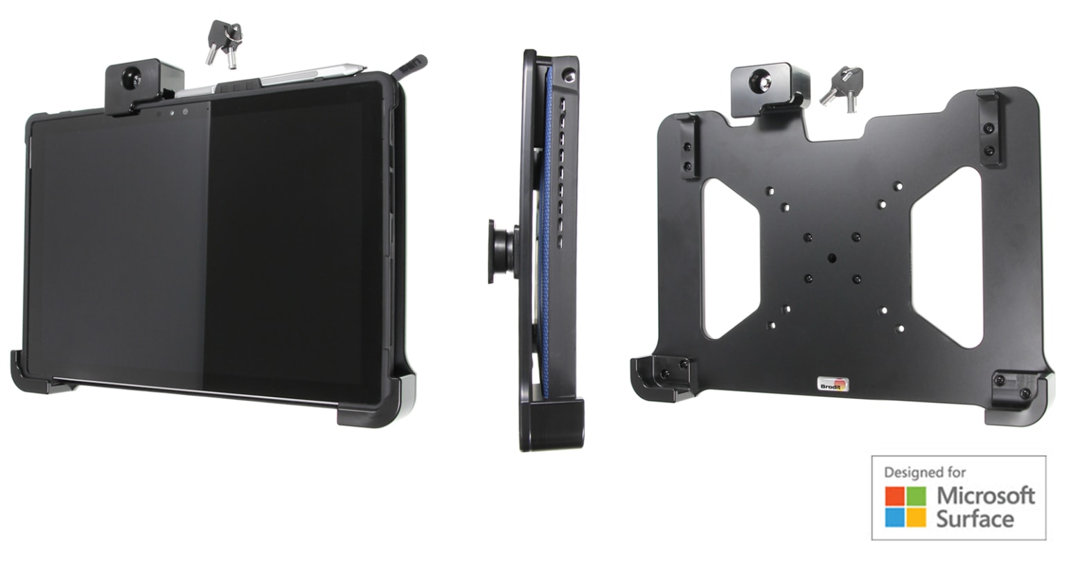 Holder with key-lock for Microsoft Surface Pro 6