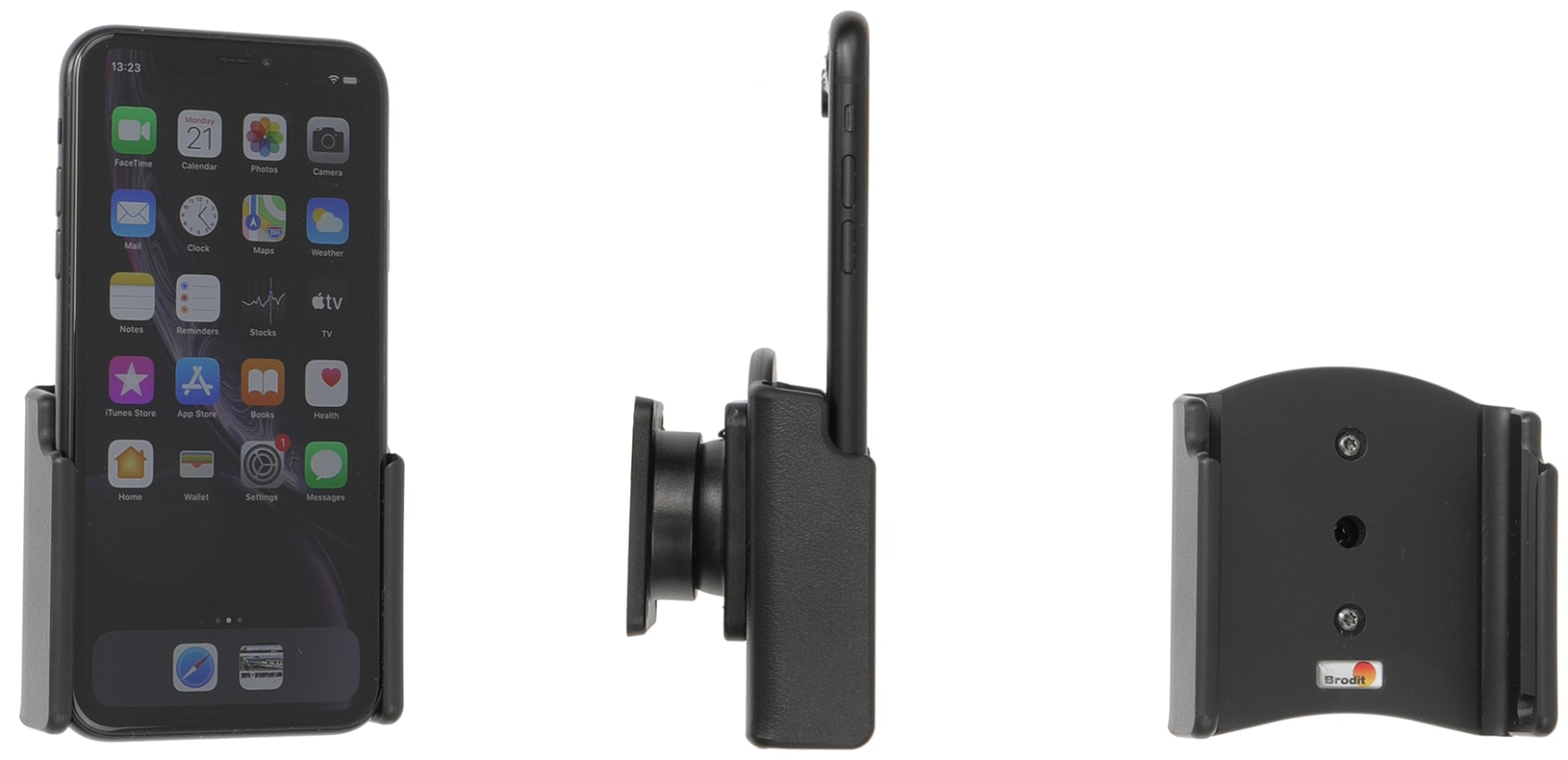 Passive holder with tilt swivel for Apple iPhone 11