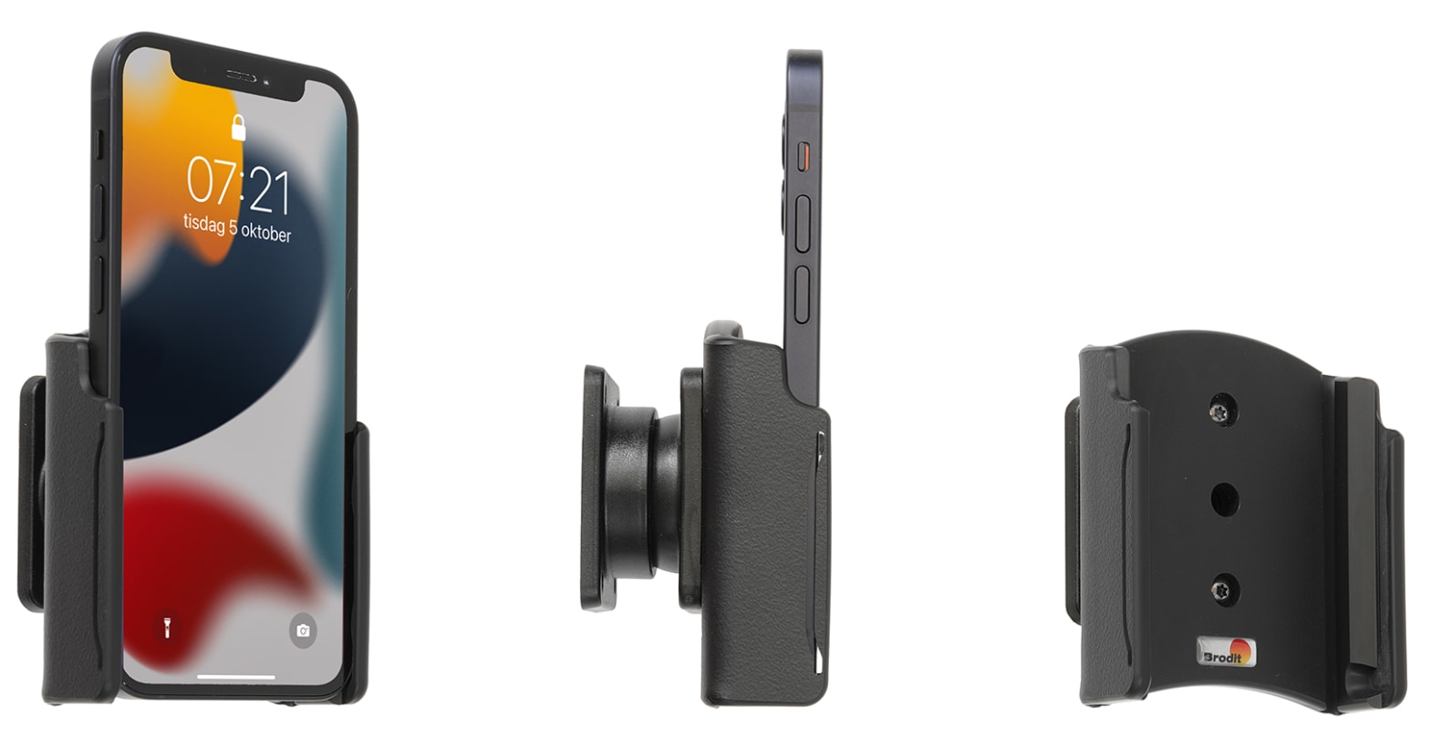 Passive holder with tilt swivel for Apple iPhone 13 Mini