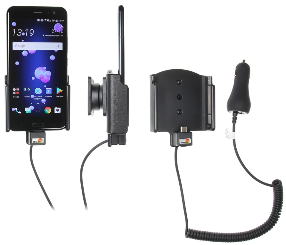 Active holder with cig-plug for HTC U11