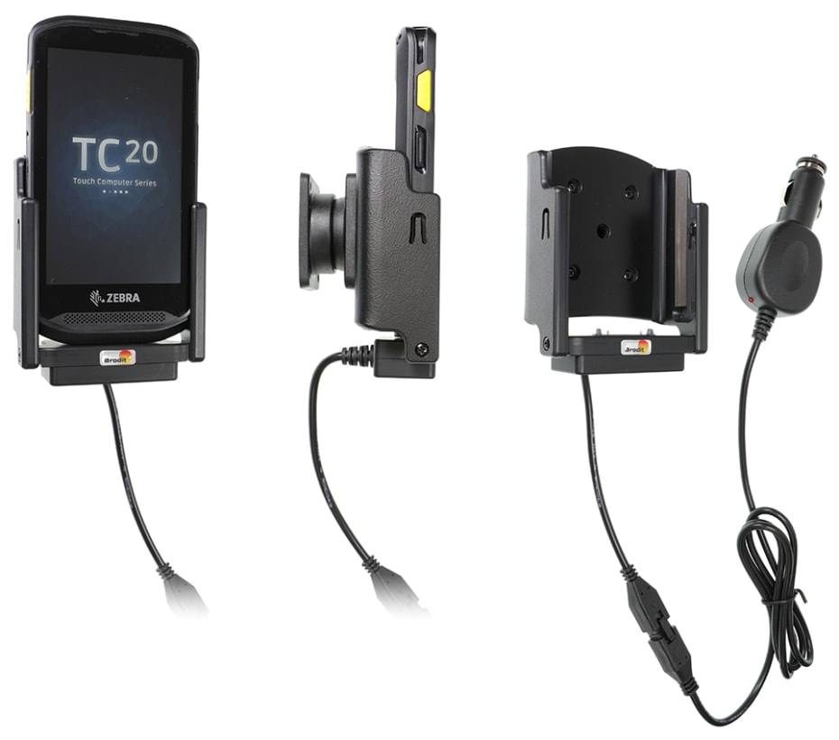 Active holder with cig-plug for Zebra TC25