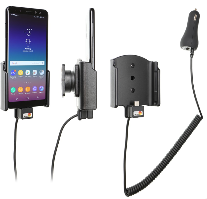 Active holder with cig-plug for Samsung Galaxy A8 (2018)