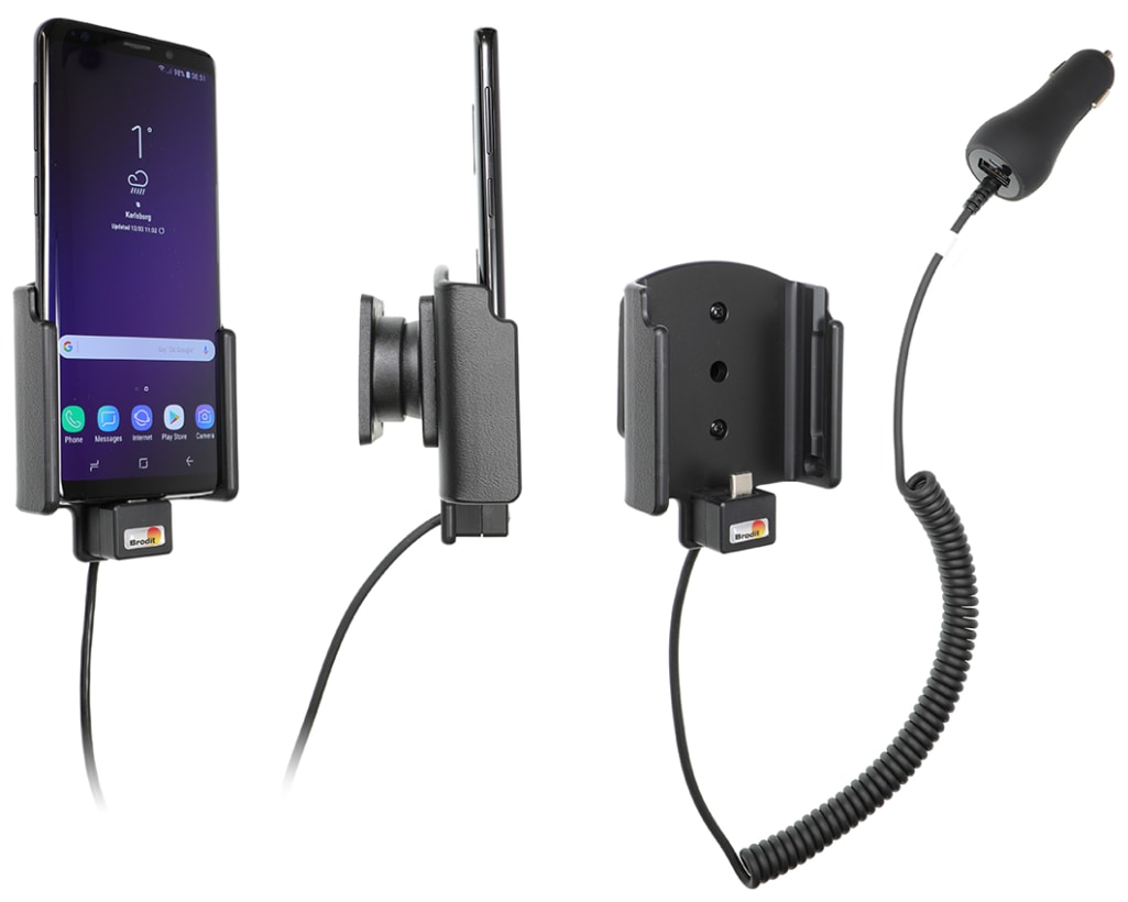 Active holder with cig-plug for Samsung Galaxy S9