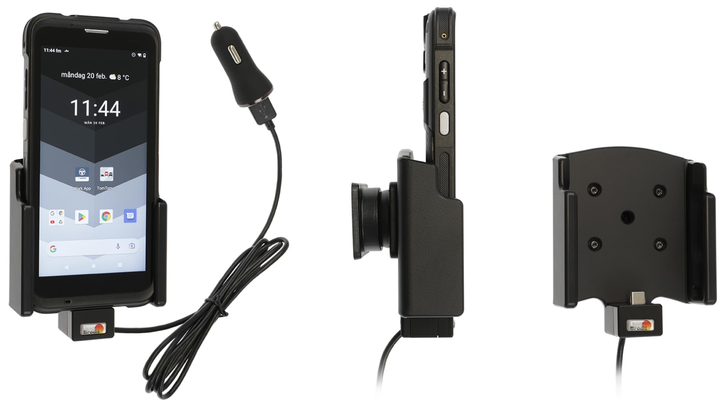 Active holder with USB-cable and cig-plug adapter for Webfleet Pro M