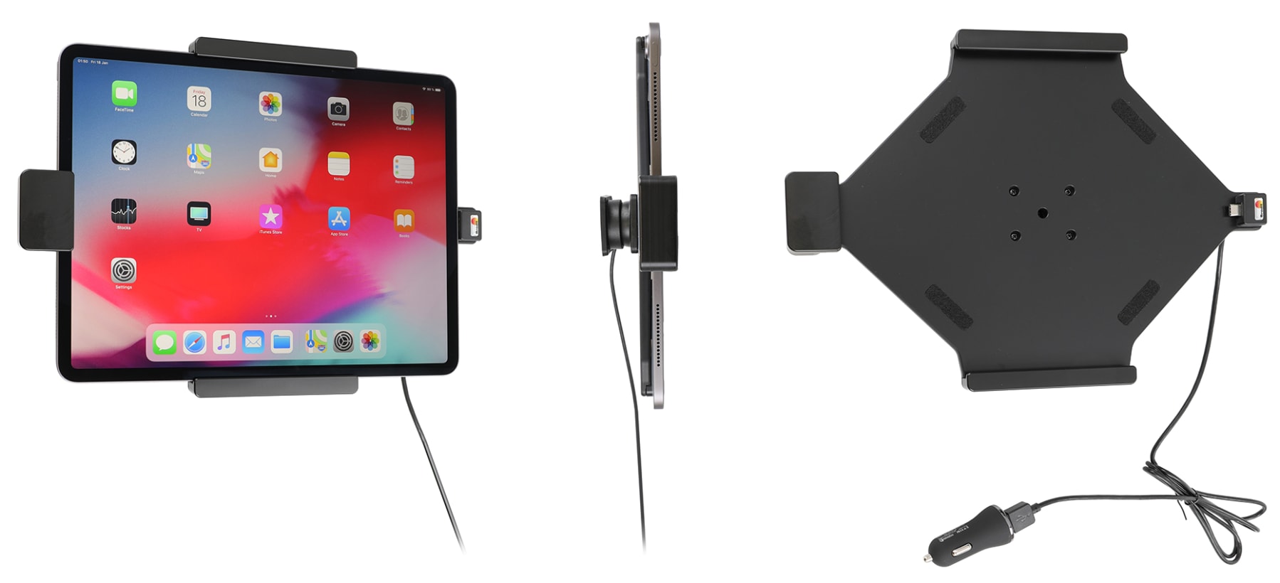Holder with spring-lock for Apple iPad Pro 12,9 2018 (A1876, A1895, A1983, A2014)