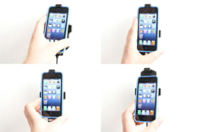 Active holder with USB-cable and cig-plug adapter for Apple iPhone 5