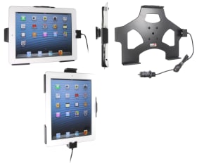  Active holder with USB-cable and cig-plug adapter for Apple iPad 4th Gen (A1458, A1459, A1460)