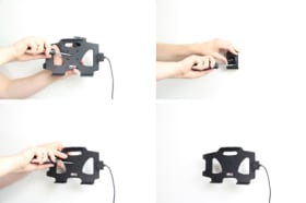 Active holder with USB-cable and cig-plug adapter for Apple iPad Mini (A1432, A1454, A1455)