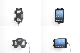 Active holder with USB-cable and cig-plug adapter for Apple iPad Mini (A1432, A1454, A1455)