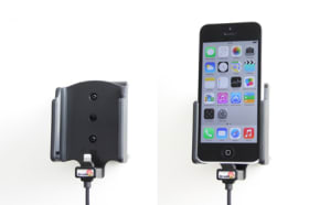 Active holder with USB-cable and cig-plug adapter for Apple iPhone 5C