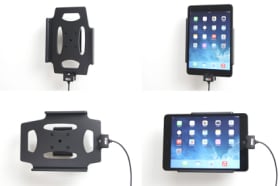 Active holder with USB-cable and cig-plug adapter for Apple iPad Mini 2 (A1489, A1490, A1491)