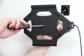Active holder with USB-cable and cig-plug adapter for Apple iPad Pro 9.7 (A1673, A1674, A1675)