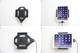 Active holder with USB-cable and cig-plug adapter for Apple iPad Pro 9.7 (A1673, A1674, A1675)