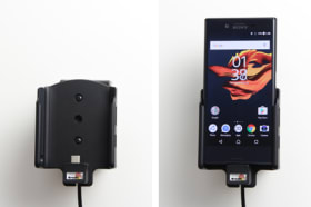 Active holder with USB-cable and cig-plug adapter for Sony Xperia X Compact