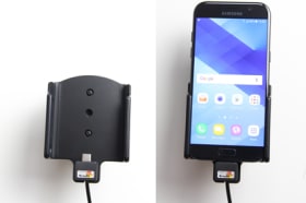 Active holder with USB-cable and cig-plug adapter for Samsung Galaxy A5 (2017)