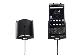 Active holder with USB-cable and cig-plug adapter for BlackBerry KEYone