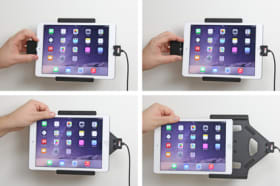 Holder with spring-lock for Apple iPad Air 2 (A1566, A1567)
