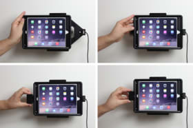 Holder with spring-lock for Apple iPad Air 2 (A1566, A1567)