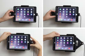 Holder with spring-lock for Apple iPad Air 2 (A1566, A1567)