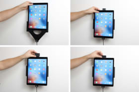 Holder with spring-lock for Apple iPad Pro 12.9 (A1584, A1652, A1670, A1671)