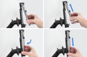 Passive holder with tilt swivel for Microsoft Surface Duo