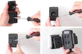 Qi wireless active holder for fixed installation for Samsung Galaxy S22+ 5G (SM-S906B/SM-S906B/DS)