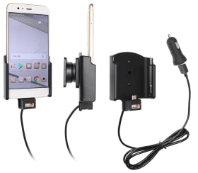  Active holder with USB-cable and cig-plug adapter for Huawei P10 Plus