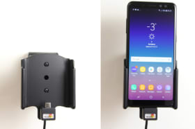 Active holder with USB-cable and cig-plug adapter for Samsung Galaxy A8 (2018)