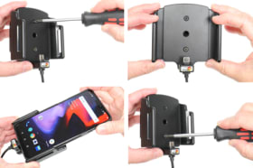 Active holder with USB-cable and cig-plug adapter for OnePlus 6