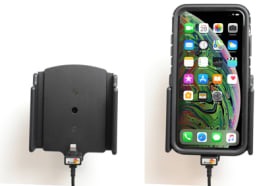 Active holder with USB-cable and cig-plug adapter for Apple iPhone 11 Pro Max