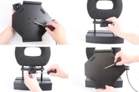 Active holder with USB-cable and cig-plug adapter for Apple iPad Pro 12.9 5th Gen 2021 (A2378, A2379, A2461)