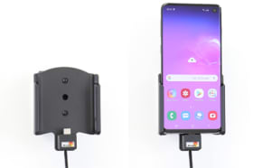 Active holder with USB-cable and cig-plug adapter for Samsung Galaxy S10