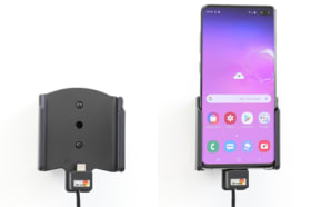 Active holder with USB-cable and cig-plug adapter for Samsung Galaxy S10+