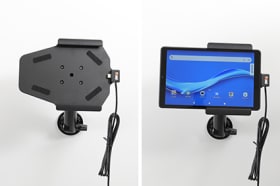 Active holder with USB-cable and cig-plug adapter for Lenovo Tab M8 HD TB-8505XC (USB Type-C)