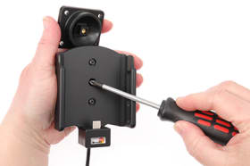 Active holder with USB-cable and cig-plug adapter for Samsung Galaxy S22 5G SM-S901B/SM-S901B/DS