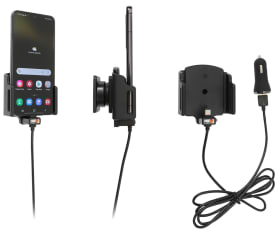  Active holder with USB-cable and cig-plug adapter for Samsung Galaxy S22 5G SM-S901B/SM-S901B/DS