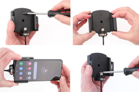 Active holder with USB-cable and cig-plug adapter for Samsung Galaxy S22 5G SM-S901B/SM-S901B/DS