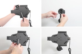 Holder with key-lock for Apple iPad Mini 7th Gen 2024 (A2995, A2996)