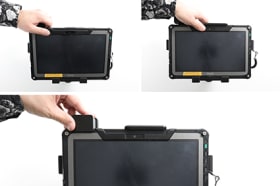 Holder with spring-lock for Getac F110 7th Gen