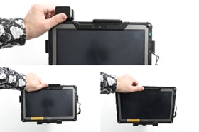 Holder with spring-lock for Getac F110 7th Gen