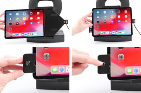 Holder with key-lock for Apple iPad Pro 11 2018 (A1980, A2013, A1934, A1979)